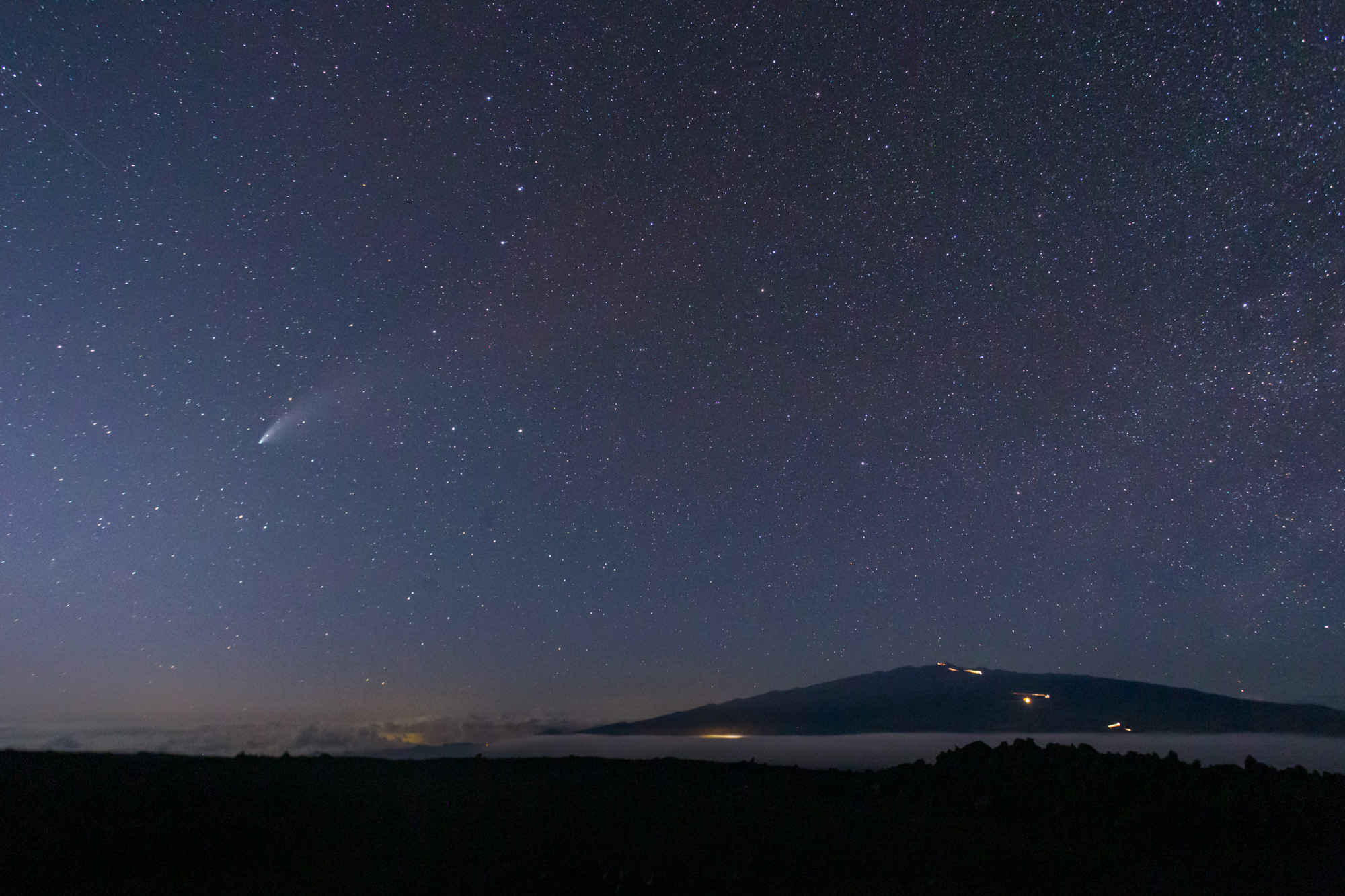 Comet NEOWISE and Maunakea